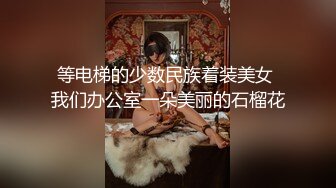 等电梯的少数民族着装美女 我们办公室一朵美丽的石榴花