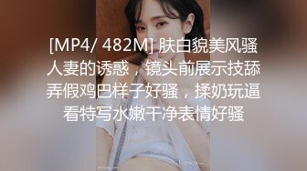 [MP4/ 482M] 肤白貌美风骚人妻的诱惑，镜头前展示技舔弄假鸡巴样子好骚，揉奶玩逼看特写水嫩干净表情好骚