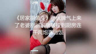 《居家摄像头》小伙脾气上来了老婆刚回家就被拉到厨房连干两炮再做饭