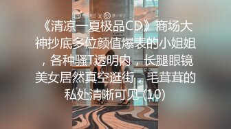 《清凉一夏极品CD》商场大神抄底多位颜值爆表的小姐姐，各种骚T透明内，长腿眼镜美女居然真空逛街，毛茸茸的私处清晰可见 (10)